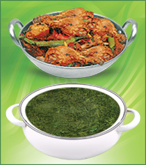 Fresh Pure Desi ghee Karahi and Saag